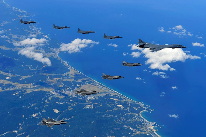 Máy bay chiến đấu của Mỹ và Hàn Quốc bắt đầu cuộc tập trận trên không lớn nhất từ ​​trước đến nay